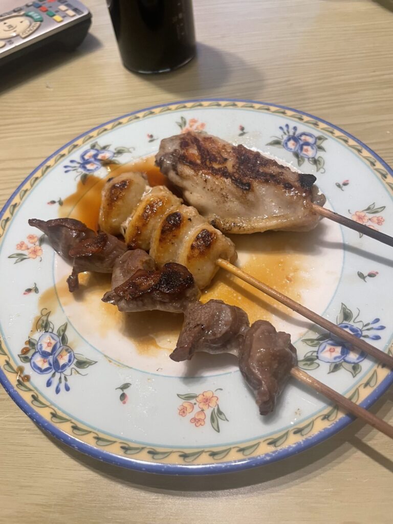 都城市の焼き鳥（手羽、ぼんじり、砂肝）